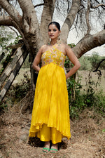 Yellow Up And Down Kurta Set