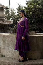 Purple Angrakha Suit
