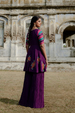 Purple Sharara Set