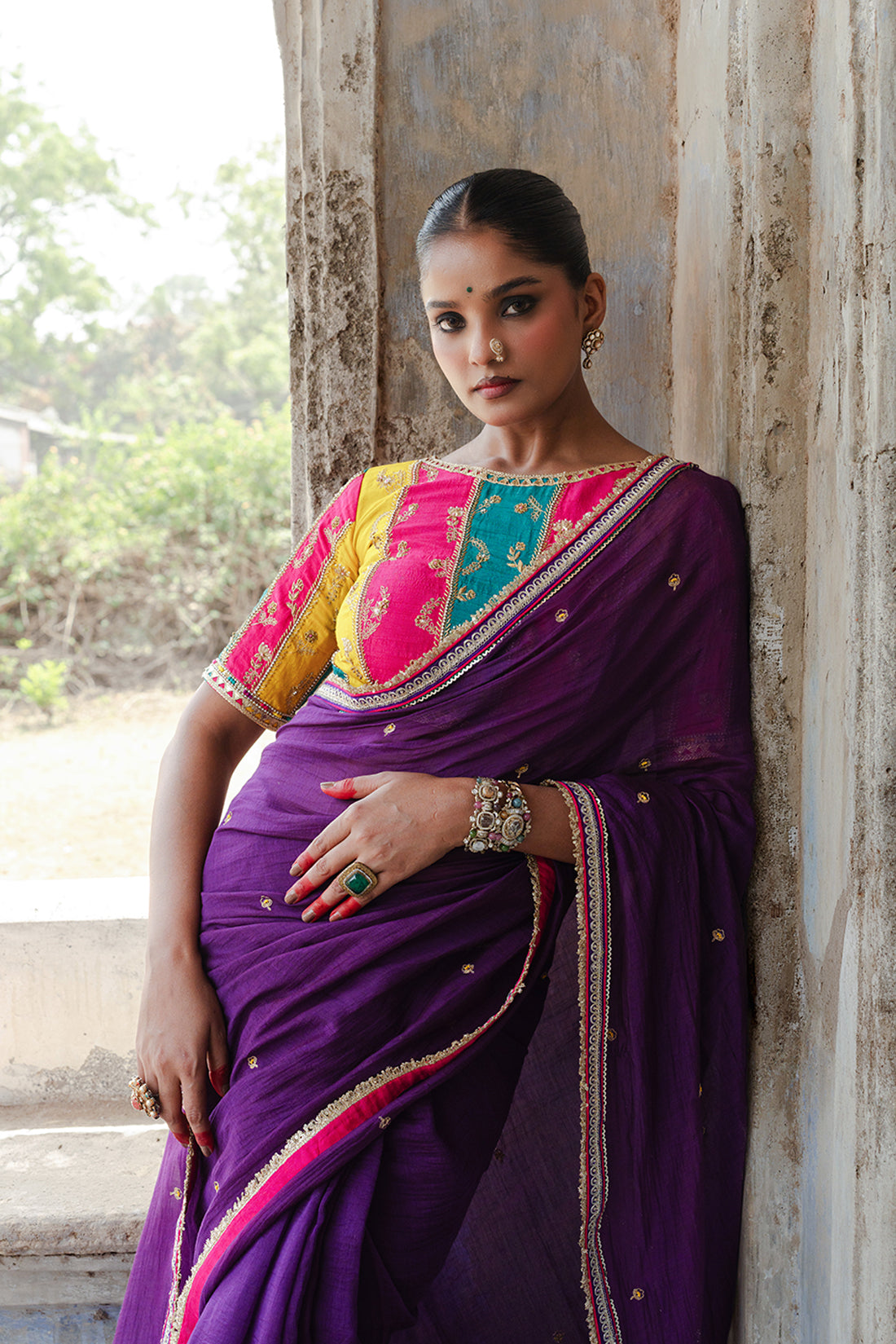 Purple Saree