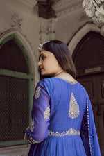 Regal Royal Blue Anarkali Dress