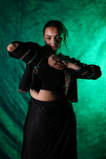 Luxurious Black Indo- Western Set