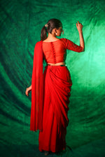 Luxurious Red Indo-western Ensemble