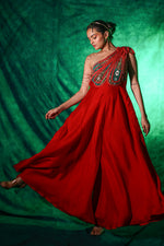 Striking Red Off-shoulder Jumpsuit