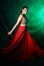 Exude Regal Charm In This Red Lehenga Set