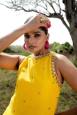 Yellow Top And Pant Set